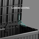 200 Gallon Outdoor Storage Box - Waterproof Patio Deck Box for Outside Deliveries, All-Weather Resin Bin with Lock for Cushions & Tools, UV-Resistant, Matte Black by GreenHaven Gardens