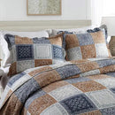NEWLAKE Quilt Bedspread Sets-Color Block Pattern Reversible Coverlet Set,King Size by CozyNest Decor