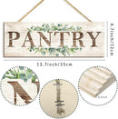 Pantry Sign Wall Decor, Pantry Wall Art with Plant Print, Rustic Farmhouse Wall Hanging Plaque Home Kitchen Decorative Pantry, 4.7 x 13.7 inches by CozyNest Decor