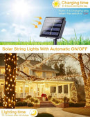 2Pack Solar String Lights Outdoor, 80FT 200LED Solar Fairy Lights, Waterproof Copper Wire & 8 Modes, Solar Twinkle Light for Garden, Tree, Wedding, Christmas Decorations, Patio, Fence (Warm White) by GreenHaven Gardens