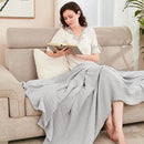 EMME Cotton Blanket Twin XL for Bed Soft Muslin Blankets 66"x90" Lightweight Breathable Layering Bedspread Coverlet All Season Gauze, Light Grey by CozyNest Decor