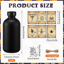 Uiifan 31 Pcs Halloween Potion Bottles Set Including Glass Apothecary Bottles with Cork Stickers and Pendants Halloween Decorations Indoor Party Supplies (Black,8.5 oz) by CozyNest Decor
