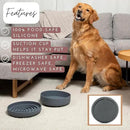 The Slowdown Bowl Silicone Slow Feeder for Dogs & Puppies, Slow Eating, Modern Lick Mat Design, Reduces Gulping, Fits 2.5 Cups 9.5” Across x 1.5” Tall, Mealtime Challenge, Large-Blush by CozyNest Decor
