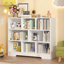 Book Shelf Set of 2, 8 Cubes Storage Organizer, 3-Tier Open Shelf Wooden Bookcase, Freestanding White Bookshelf Cube Shelf for Bedroom, Living Room, Home Office by CozyNest Decor