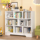 Book Shelf, 8 Cubes Storage Organizer, 3-Tier Open Shelf Wooden Bookcase, Freestanding White Bookshelf Cube Shelf for Bedroom, Living Room, Home Office by CozyNest Decor