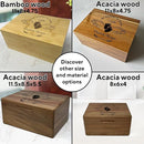 Personalized Pet Memorial Gifts - Loss of a Pet Keepsake Box Acacia Wood, Engraved Dog Remembrance Gift, Gift for Someone Who Lost a Dog, Cat, Pet Memory Box, Bereavement Gift, 8x6x4 in by TinyTreasures Baby Boutique