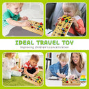 TenFans Montessori Busy Board with 8 LED Light Modes - Sensory Toys for 1-3 Year Olds & Airplane Travel, Wooden Activity Board Develops Fine Motor Skills by TinyTreasures Baby Boutique
