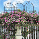 4 Pack Metal Garden Trellis 86.7" H Garden Fence Rustproof Trellis for Climbing Plants Support Roses Flower Outdoor Lawn Black by GreenHaven Gardens