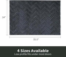 Stiio Dirt Trapper Door Mat 24x35.5 Inches, Front Doormat Indoor Outdoor Entrance Low Pile, All-Season, All-Weather Absorbent Entry Rug, Washable Non Slip Rug for Entryway, Dark Grey by CozyNest Decor