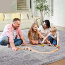 Ultra Soft Rug for Living Room, 4X6 Fluffy Shag Area Rug for Bedroom, Modern Shaggy Carpets Fuzzy Rug for Teens Dorm Nursery Home Decor Aesthetic, Upgrade Anti-Skid Durable, Light Grey by TinyTreasures Baby Boutique