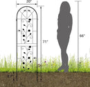 LZRS 4 Pack Rustic Iron Arch Decoration Garden Trellis with Black Metal Coating – Perfect for Supporting Climbing Plants Outdoor, Roses, Vines, Flowers, and Vegetables. by GreenHaven Gardens