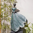 Guichifun Fairy Statue Collection Home Decoration - 22IN Leaf Angel Girls Resin Large Home Decor for Outside or Inside Rustic Garden Outdoor Yard Fantasy Figurines Gift 13.75 x 8.75 x 22 Inch by GreenHaven Gardens