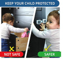 Child Safety Locks (4-Pack) - Baby Proof Cabinets, Drawers, Toilets & Appliances- Adjustable Strap Length, Double Lock Option - Easy Latch for Adults to Open by TinyTreasures Baby Boutique