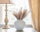 White Ceramic Vase Flower Vase, Big Textured Round Vase for Centerpieces, Kitchen, Living Room, Bedroom Decor Gifts by GreenHaven Gardens