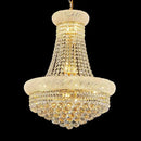 12 - Light Unique Empire Crystal Chandelier for Foyer Entryway Living Room Dining Room Bedroom Entryway Gold Finish by CozyNest Decor
