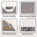 GRANNY SAYS Storage Baskets for Shelves, Closet Organizer Bins, Clothes Storage Bins with Metal Frame, Large Baskets for Organizing and Storage, Collapsible, Gray&White, 2-Pack by CozyNest Decor