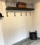 Joel's Antiques - 48 Inch Wooden Floating Shelves for Wall - 48x8x2 Inches - Made of Natural Wood - Long Heavy Duty Wall Shelves - Made in USA - Perfect for Living Room, Kitchen - Black by CozyNest Decor