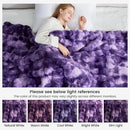 Cozy Bliss Faux Fur Throw Blanket for Couch, Fuzzy Soft Plush Thick Bubble Blanket for Sofa Bedroom Living Room, 60 * 80 Inches Tie-dye Purple by CozyNest Decor