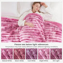 Cozy Bliss Faux Fur Throw Blanket for Couch, Cozy Warm Plush Striped Blanket for Sofa Bedroom Living Room,50 * 60 Inches Tie-dye Pink by CozyNest Decor