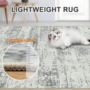 Area Rugs 10x14 Living Room - Washable Rug Modern Abstract Soft Large Neutral Non-Slip Carpet Indoor Floor Thin Carpets for Bedroom Dining Room Farmhouse Nursery Home Office Grey by TinyTreasures Baby Boutique