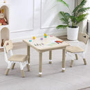 Kids Table and 2 Chairs Set, Height Adjustable (17.7"-26.1") Toddler Table and Chair Set, Multi-Activity Table with Graffiti Desktop, Children’s Table and Chairs for Classroom, Home & Daycare by CozyNest Decor