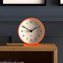 NEWGATE® M Mantel Echo Desk Clock | Modern Round Design | Pumpkin Orange | Easy to Read Numbers | Contemporary Style for Desk, Table, Shelf or Bedside by CozyNest Decor