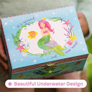 Jewelkeeper Musical Jewelry Box for Girls, Underwater Mermaid Jewelry Boxes, Over The Waves Tune and Spinning Mermaid Doll, Girls Gifts Music Box by TinyTreasures Baby Boutique