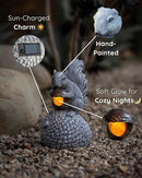 Solar Garden Statue – Hand-Painted Resin Squirrel on Pinecone with Glowing LED Acorn – Charming Yard, Patio & Balcony Decor – Gift for Mom, Grandma & Garden Lovers by CozyNest Decor
