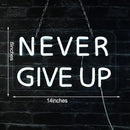 Never Give Up Neon Sign for Wall Decor,Inspire Slogan for Study Room Decoration,Wall Art Lighting As Gifts for Kids or Friends. by GreenHaven Gardens
