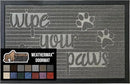 GORILLA GRIP 100% Waterproof All-Season WeatherMax Doormat 35x23, US Designed Natural Rubber, Stain and Fade Resistant, Low Profile Indoor Outdoor Door Mats, Easy Clean Patio Mat, Stone Paws by CozyNest Decor