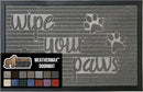 GORILLA GRIP 100% Waterproof All-Season WeatherMax Doormat, 47x35, US Designed Natural Rubber, Stain and Fade Resistant, Low Profile Indoor Outdoor Door Mats, Easy Clean Patio Mat, Stone Paws by CozyNest Decor