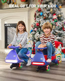 FanttikRide 6V N7 Classic Electric Wiggle Car with Pedal, Rechargeable Battery, Ride on Toys, Swing Car, 2 Speeds, Anti-Rollover, Flashing Light Wheels, Bluetooth, for Ages 3 and Up, 150 Lbs, Pink by TinyTreasures Baby Boutique