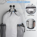 BALEINE 150L Laundry Bag Backpack, 900D Oxford Fabric Large Travel Laundry Bags with Shoulder Straps and 2 Mesh Pockets for College Dorm, Apartment, Laundromat (Grey, 150L) by TinyTreasures Baby Boutique