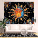 Lunerfex Sun and Moon Tapestry Mandala Wall Tapestry, Cute Tapestries for Bedroom Ceiling Tapestries Wall Hanging for Bedroom Living Room Decor Sun-1 70"x90" by CozyNest Decor