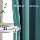 NICETOWN Sea Teal Blackout Curtains 102 inch Length, Grommet Energy Saving Thermal Drapes Sound Reducing Heat Blocking Window Treatments for Living Room, 2 Panels, W52 x L102 by TinyTreasures Baby Boutique