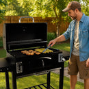 Grill Boss Charcoal Grill with Large 32-Inch Cooking Area - Includes Warming Rack, Side Shelves, Bottom Storage and Wheels for Outdoor BBQ, Tailgating, Camping & Backyard Grilling by GreenHaven Gardens