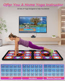 Double Dance Mat, Flannel Dance Mat for TV with HD Camera, Dual User Play Mat with Wireless Controller, Non-Slip Dance Pad for Kids Adults Girls Boys by TinyTreasures Baby Boutique