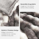 Cozy Bliss Faux Fur Throw Blanket for Couch, Fuzzy Soft Plush Thick Bubble Blanket for Sofa Bedroom Living Room, 50 * 60 Inches Tie-dye Taupe by CozyNest Decor