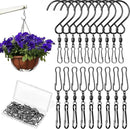Jetec Wind Spinner Swivel Hooks 360 Degree Dual Spinning Windsock Chime Supplies Hanger Swivels Clip Hanging Hooks with Storage Box for Wind Spinners Supply, 2 Styles (Black,20 Pieces) by GreenHaven Gardens