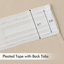 MIULEE Cream Beige Back Tab Light Blocking Curtains 104 Inch Length 2 Panels Set for Living Room Bedroom Privacy, Rod Pocket/Pinch Pleat Thermal Insulated Room Darkening Pleated Blackout Drapes by TinyTreasures Baby Boutique
