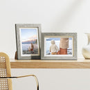 Vittanly 5x7 Picture Frames Set of 9, Shatter Resistant Plexiglass, Display 4x6 Pictures with Mat or 5x7 without Mat, Photo Frames for Wall or Tabletop, Engineered Wood, Grey by CozyNest Decor