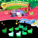 168 Pcs Mini Resin Animals Tiny Resin Animals Mini Ducks Miniature Little Small Figurines Glow in The Dark for Dollhouse Fairy Garden Accessories DIY Hide Crafts Potted Plant Aquarium Decor by GreenHaven Gardens