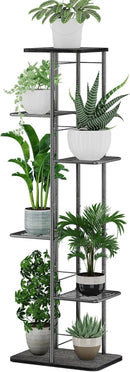 Simple Trending Plant Stand Shelf Indoor Outdoor Waterproof, 6 Tier 7 Potted Heavy Duty Metal Tall Flower Holder for Multiple Corner Display by GreenHaven Gardens
