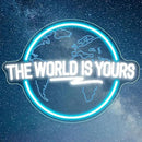 The World Is Yours Neon Sign, Carved Planet The World Is Yours LED Neon Light Signs for Wall Decor, Light Up Signs for Man Cave Game Room Bedroom Birthday Gift by GreenHaven Gardens