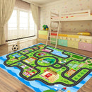 Car Rug,Kids Play Rug with Roads,Playroom Toy Car Rug, Car Track Rug City Map for Bedroom Classroom - (110X78.7 Inches) by TinyTreasures Baby Boutique