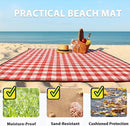 TigeJoy Extra Large Picnic Blanket Waterproof Foldable 60''x80'', Outdoor Picnic Mat Beach Blanket Sandproof for Park, Grass, Travel, Hiking, Camping Essentials, Gingham Picnic Blanket by TinyTreasures Baby Boutique
