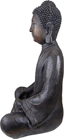 Design Toscano Meditative Asian Decor Grand Temple Indoor/Outdoor Garden Statue, Large, 40 inches tall, Cast Stone Resin, Dark Stone Finish by GreenHaven Gardens