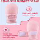 Adjustable Baby Mittens No Scratch Newborn Cotton Breathable Gloves Warm Baby Mitts for Boys Kids by TinyTreasures Baby Boutique