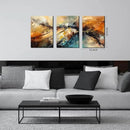 Abstract Wall Canvas Art for Living Room - Modern Art Work for Office Walls - 3 Piece Pictures Wall Art Size 16" x 24" by CozyNest Decor