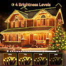 Hezbjiti 2 Pack 1000 LED 403 FT Christmas String Lights Outdoor, 8 Lighting Modes IP44 Waterproof Fairy Lights with Timer and Dimmable Function for Party Tree Decorations (Warm White, Green Wire) by GreenHaven Gardens